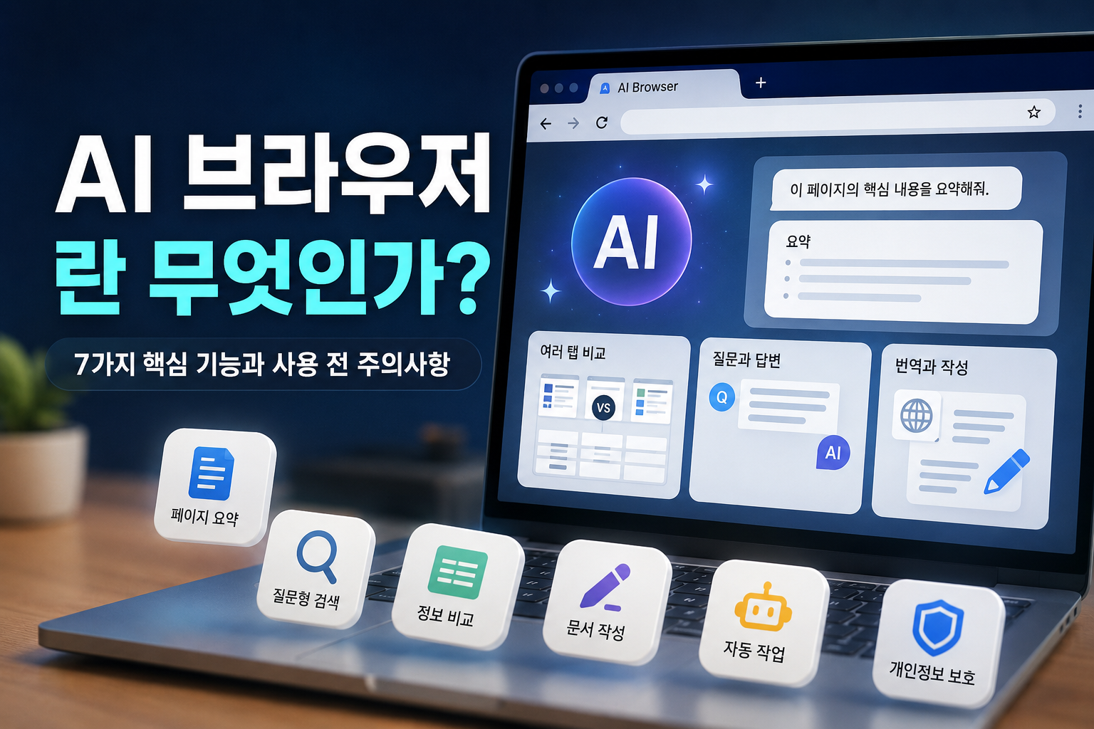 AI 브라우저란 무엇인가 7가지 핵심 기능과 사용 전 주의사항